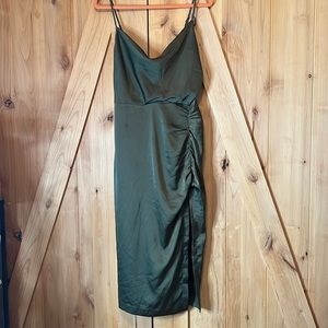 ASTR satin green dress